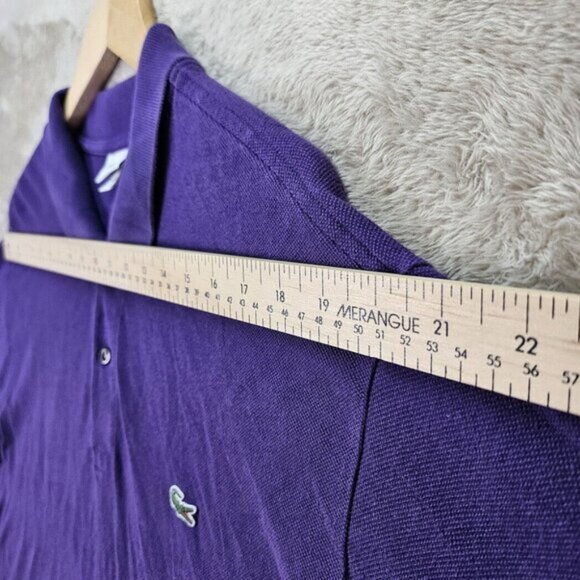 Lacoste Polo Mens US Size XXXXL 4XL Purple FR Sz 9 Classic Fit Short Sleeve Golf - Picture 5 of 10
